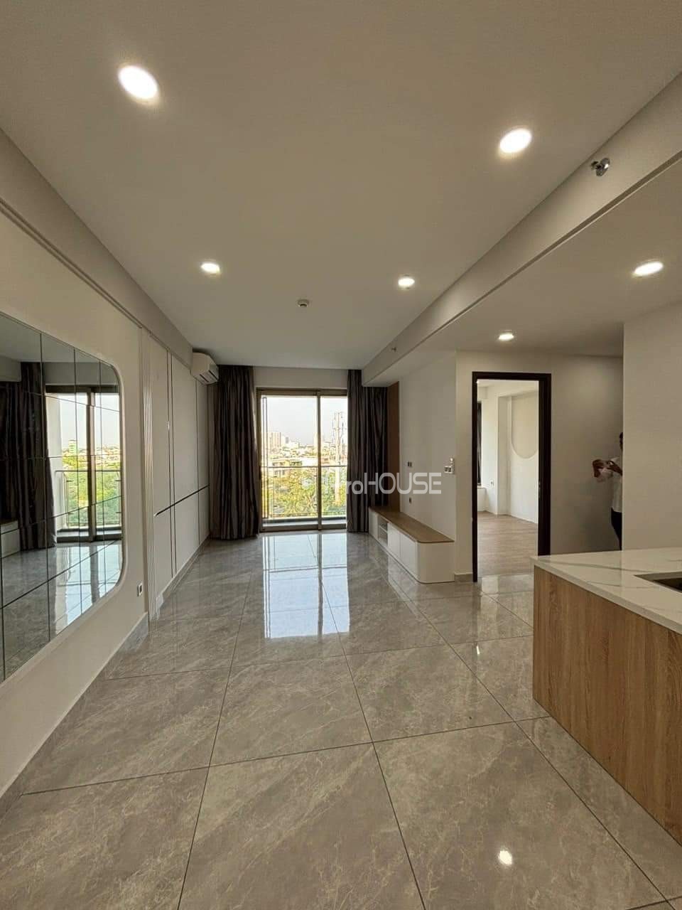 Open view 2-bedroom apartment for sale at The Peak with basic furniture